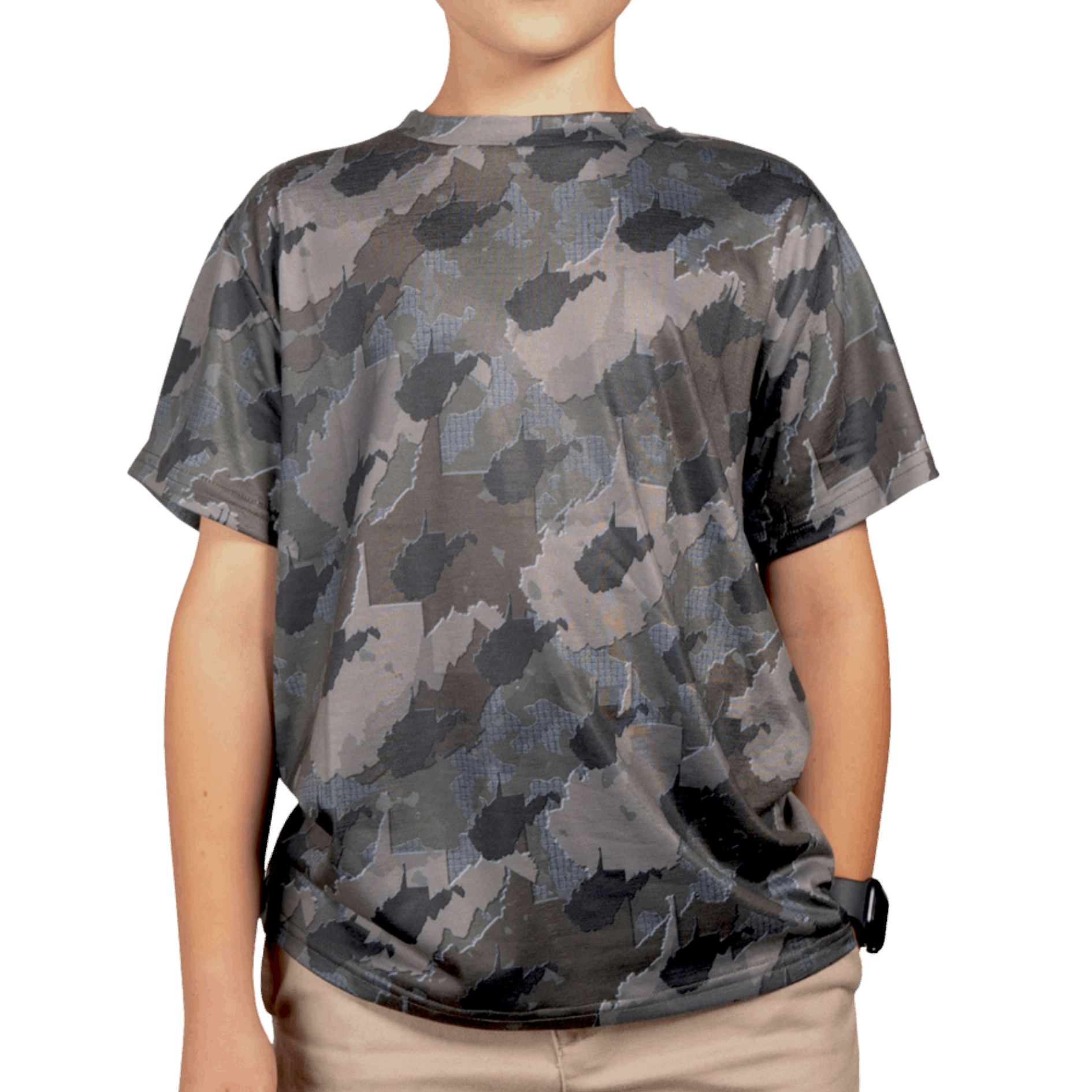 Everyday Outdoors West Virginia Camo - Kids Short Sleeve