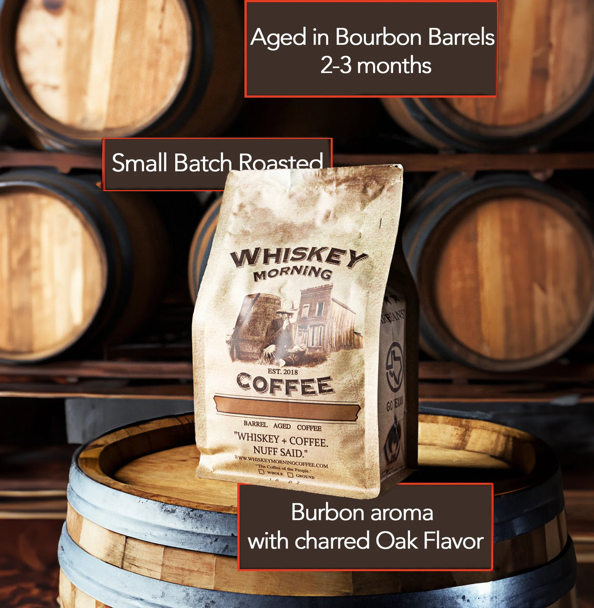 Whiskey Morning Coffee – Barrel Aged Coffee