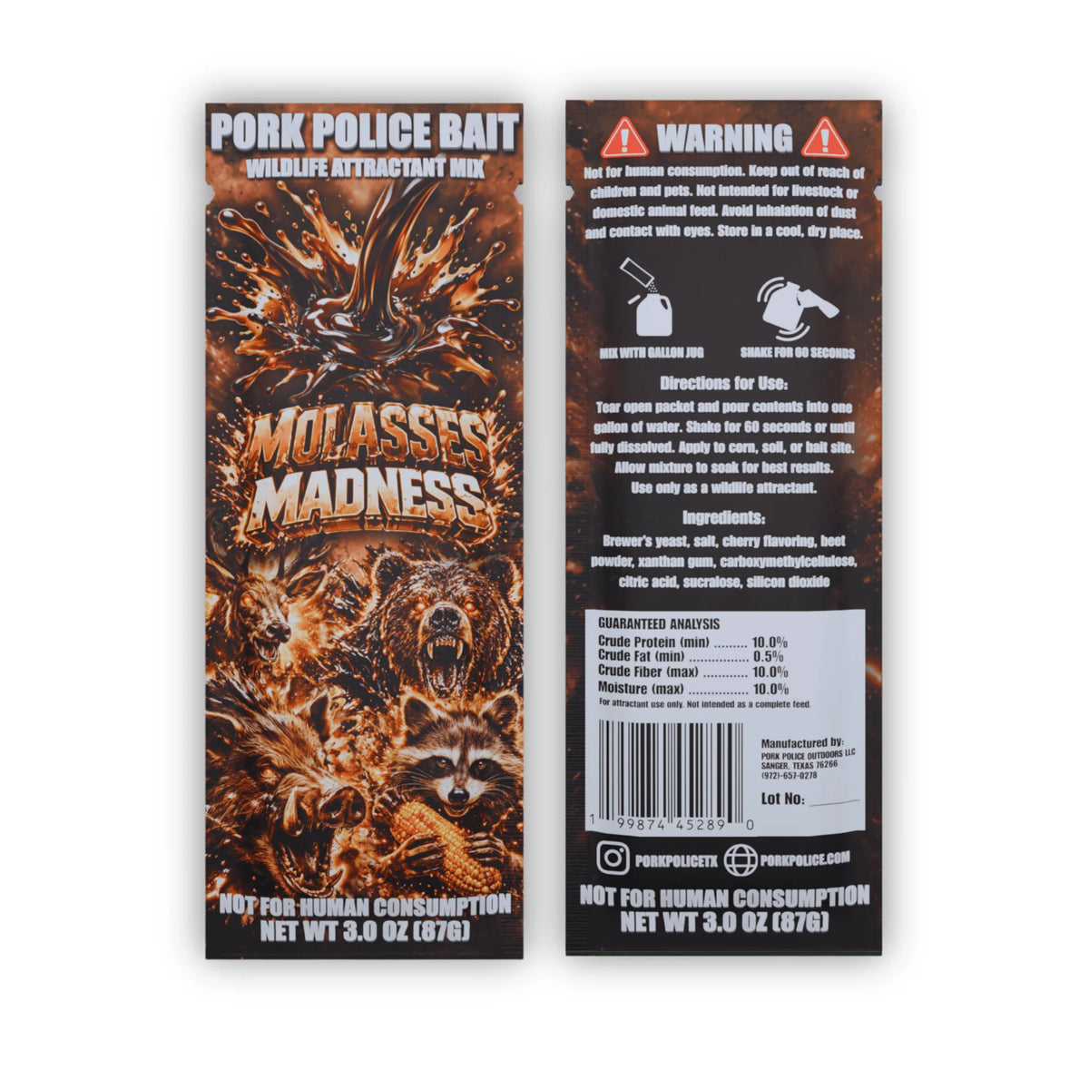 Pork Police Bait Molasses Madness Wildlife Attractant Mix - Single Packet