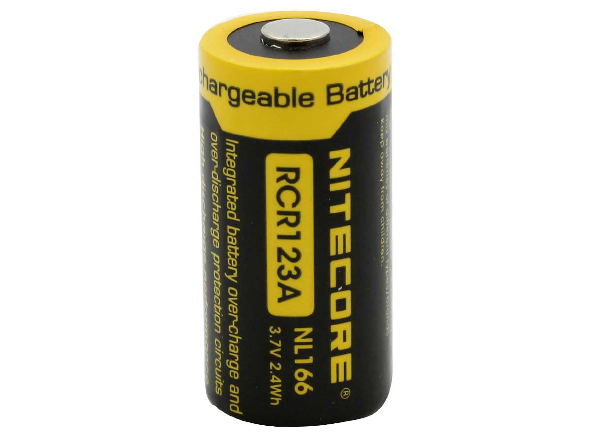 Nitecore 16340 650mAh 3.7V Protected Lithium Ion (Li-ion) Button Top Battery